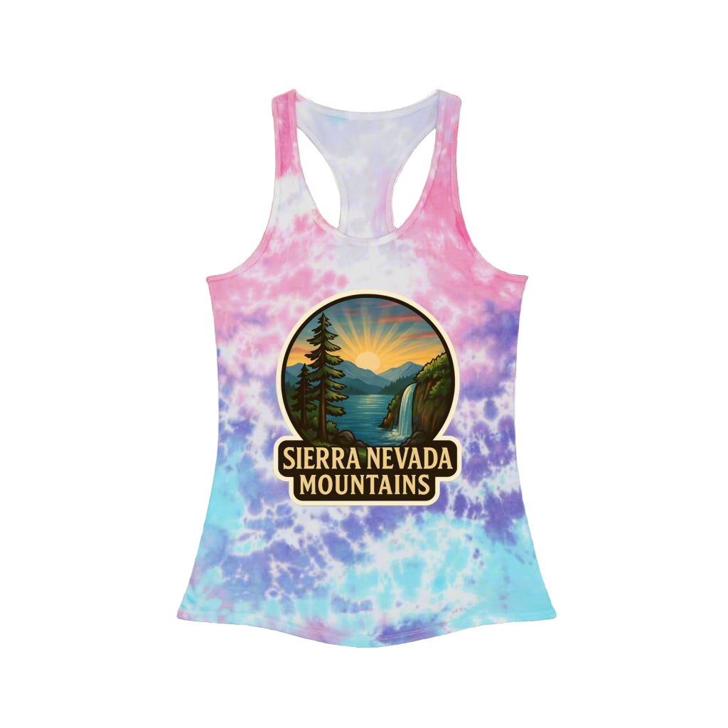 Sierra Nevada Mountains Tie Dye Tank