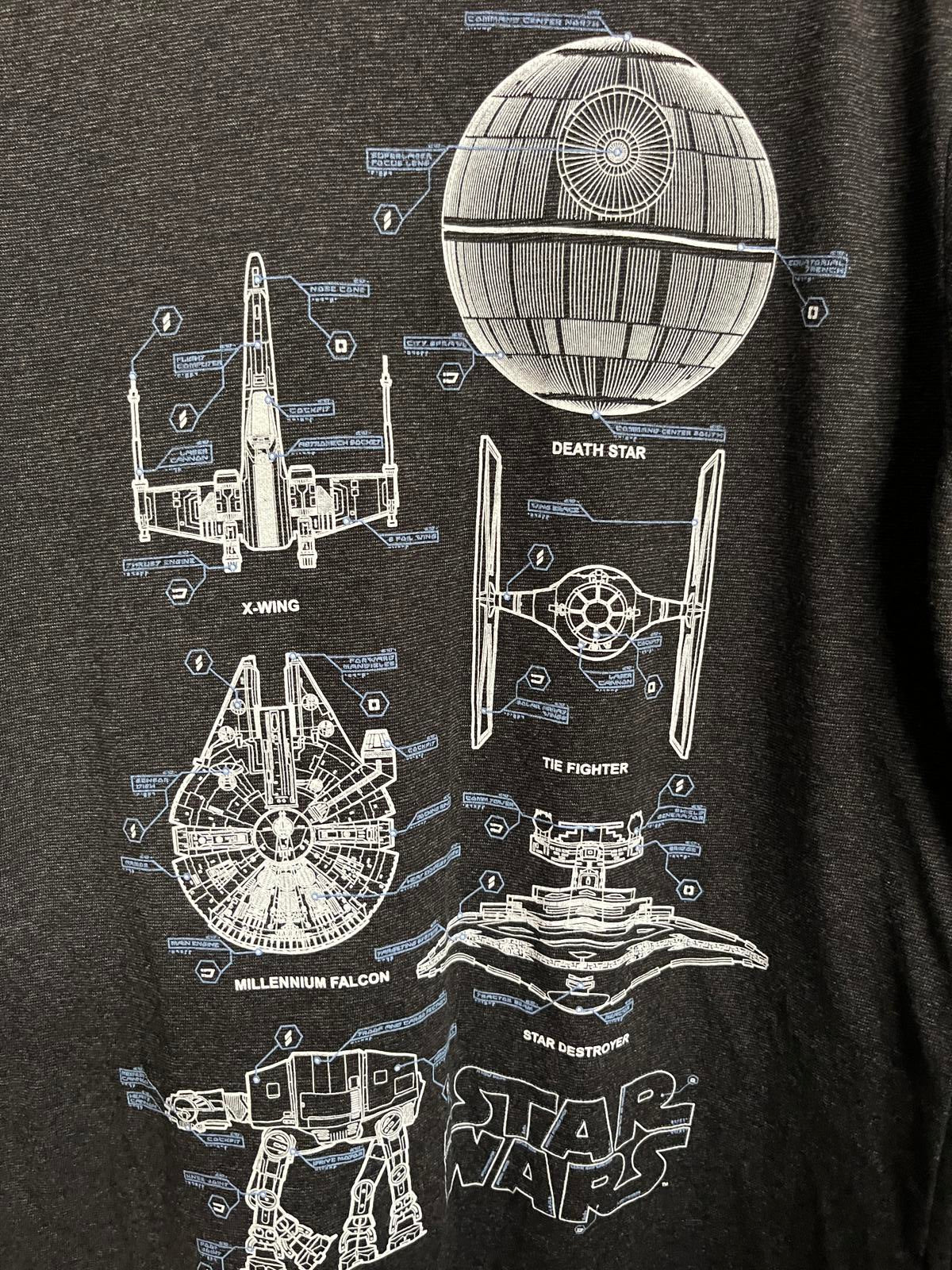 Star Wars Blue Print T-shirt Disney Parks Exlcusive Ringer