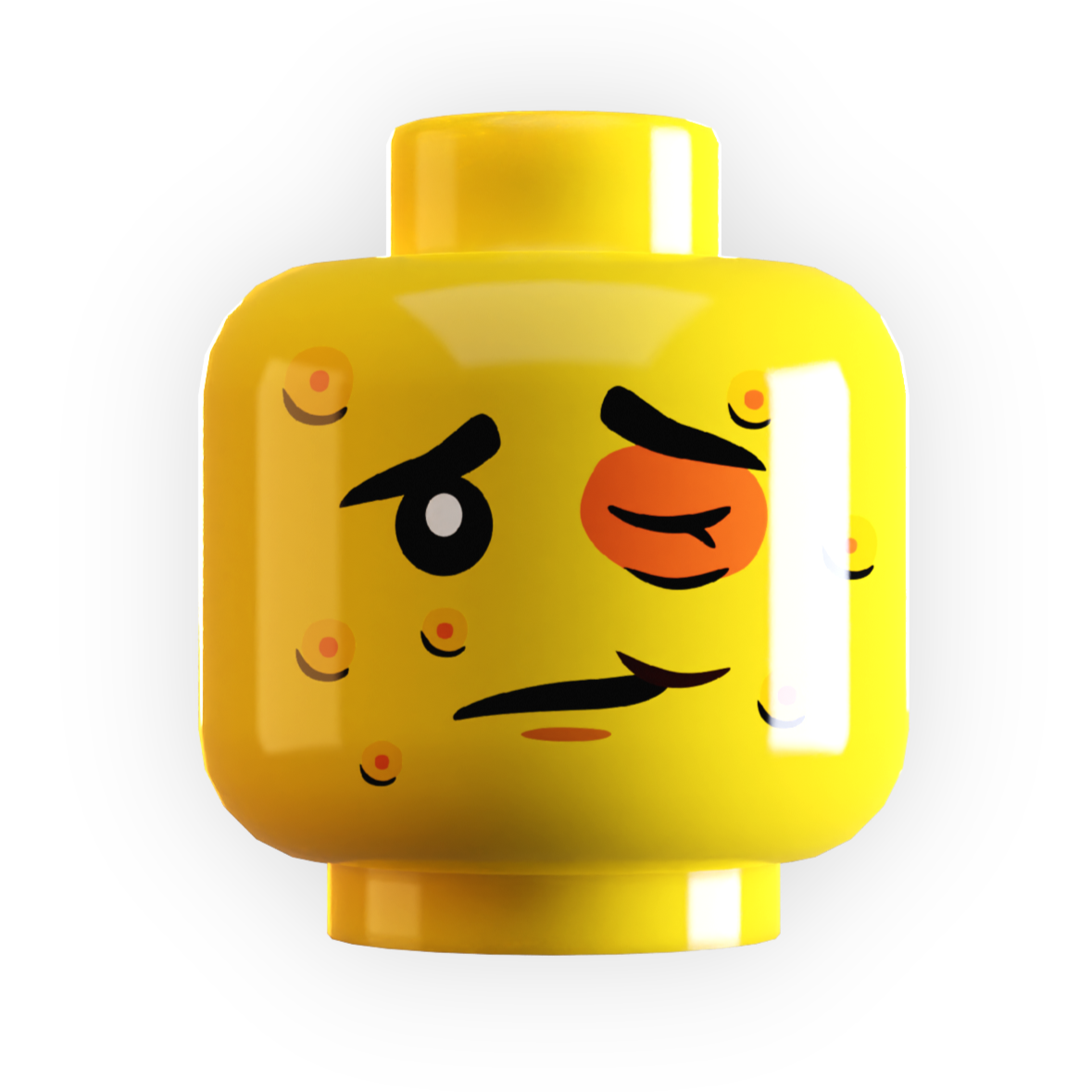 Bee Stings on Minifig Head made using LEGO part