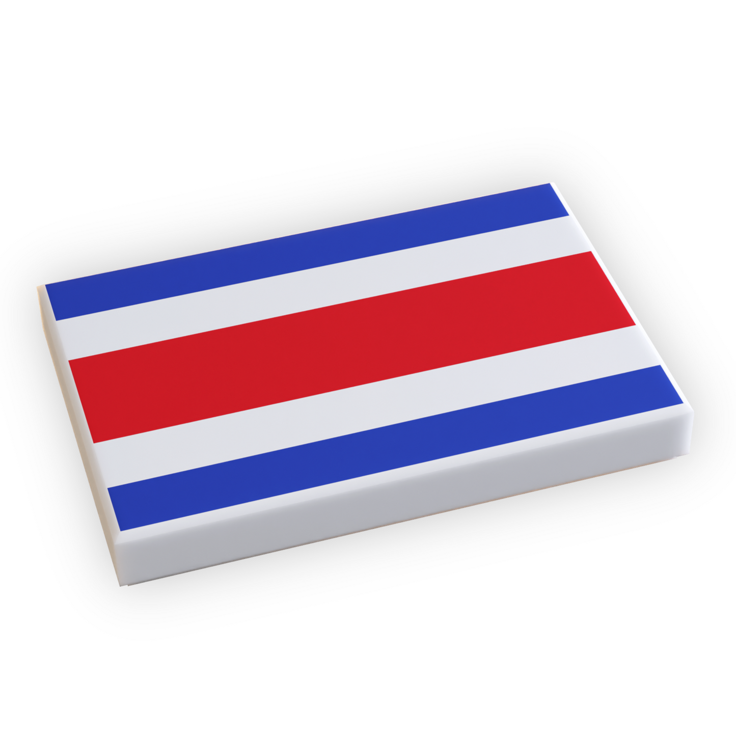 Costa Rica Flag (2x3 Tile) made using LEGO part