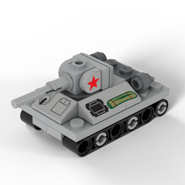 T-34 Nano Russian Tank made using LEGO parts