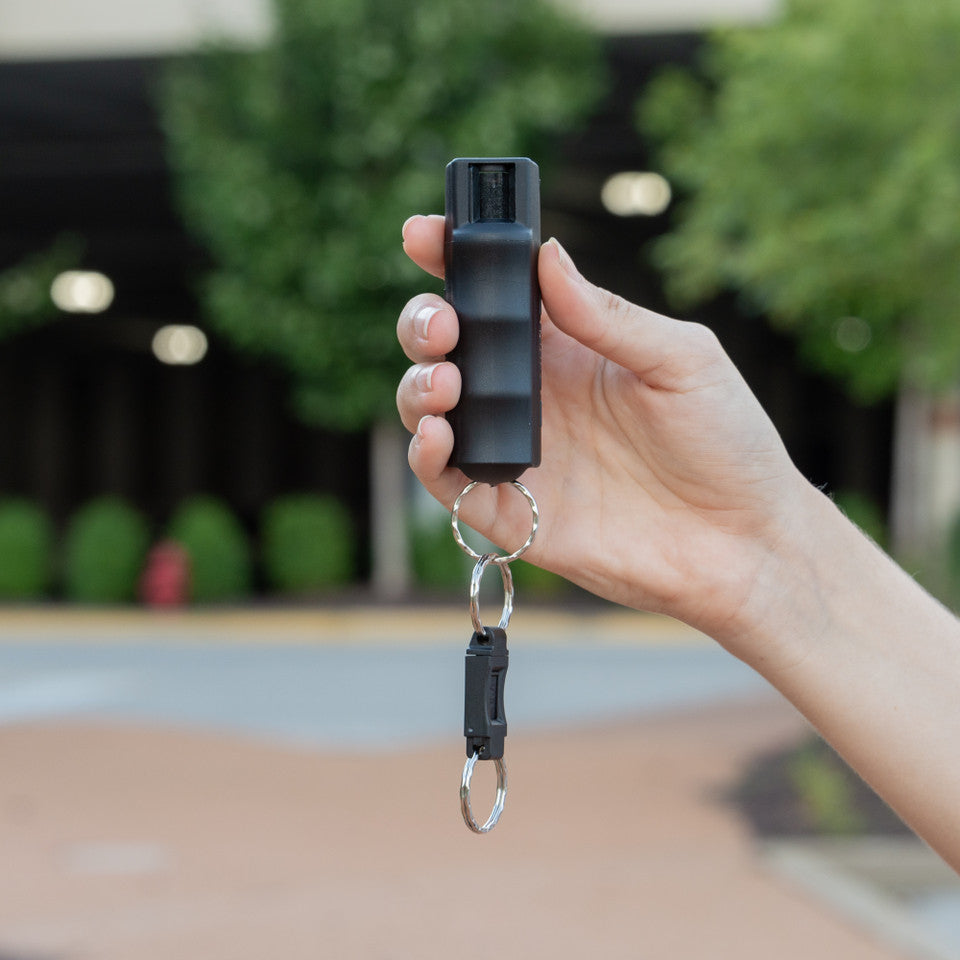 SABRE Pepper Spray with Quick Release Key Ring, Black and Lavender, 2 Pack