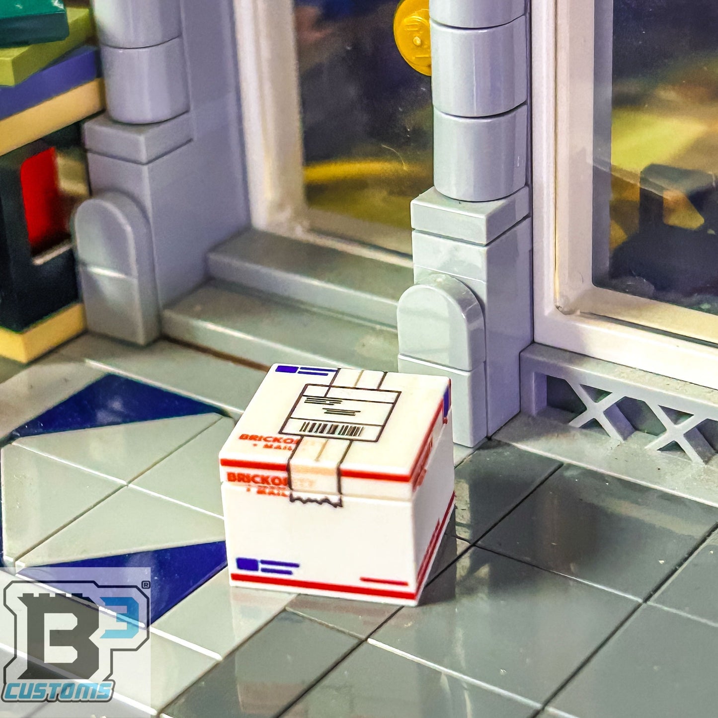 USPS Priority Shipping Box - Custom Printed made using LEGO parts