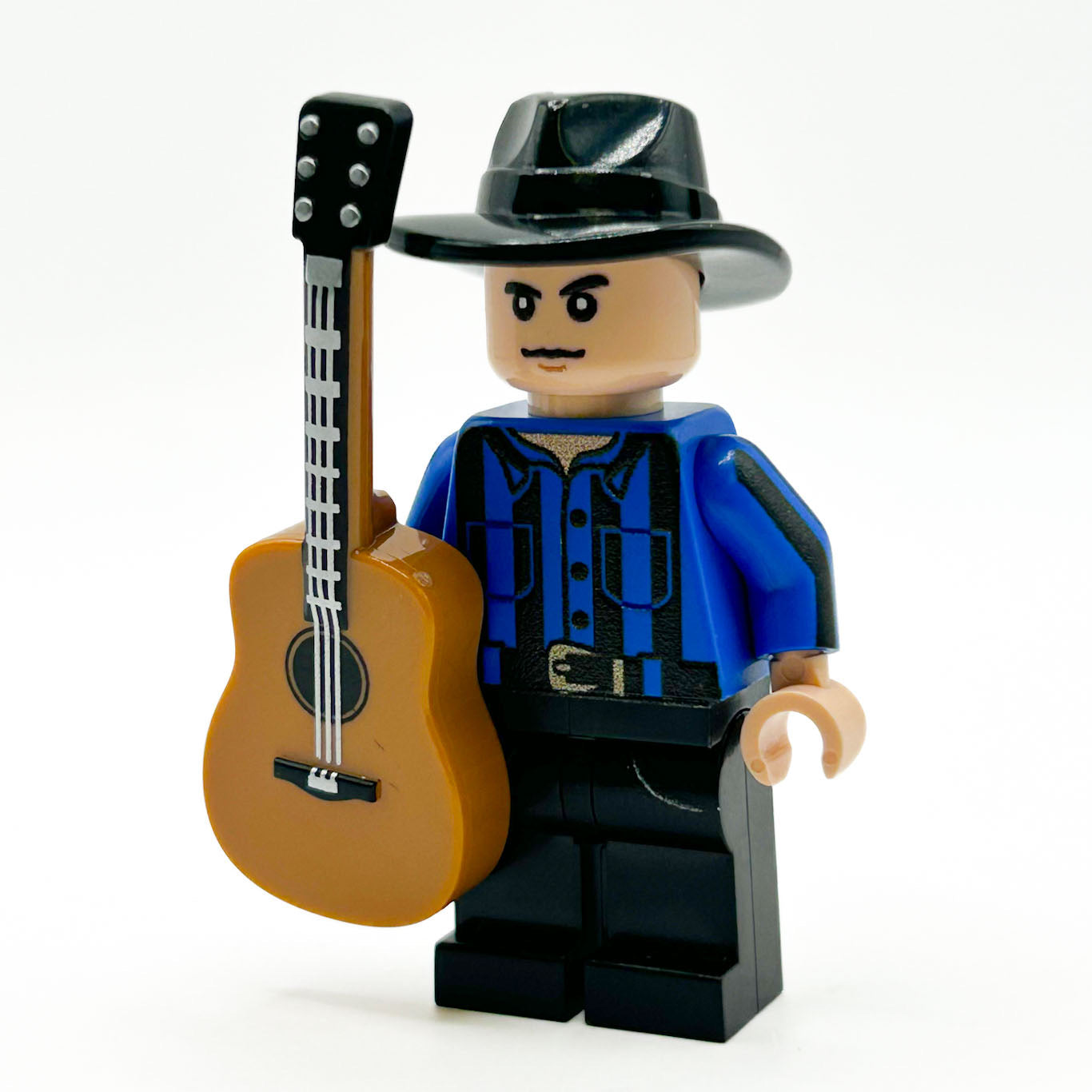 Garth Brooks Musician Minifig (Buildin' the Wind) - B3 Customs