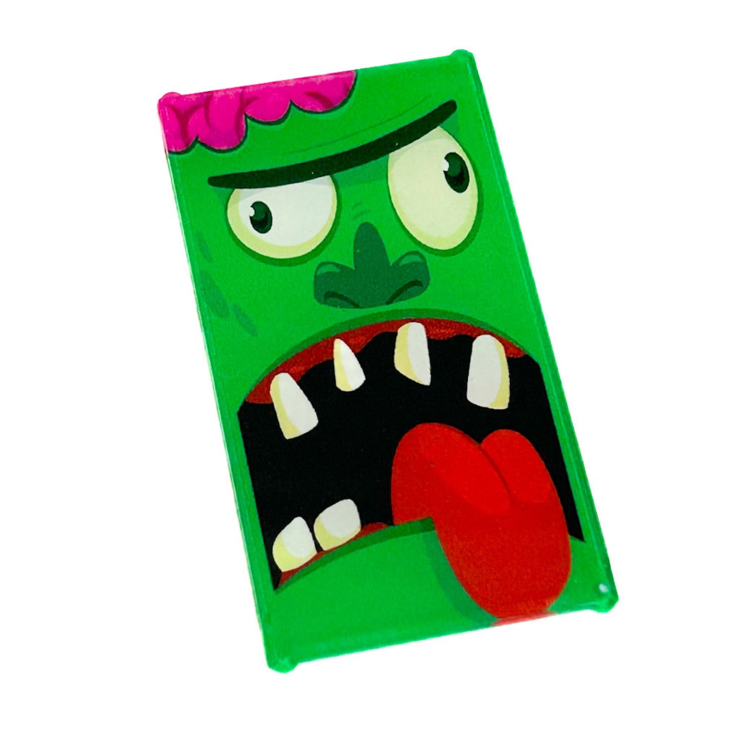 Frankenstein's Monster/Zombie Halloween Decorated Custom LEGO 4x6 Glass Window - B3 Customs