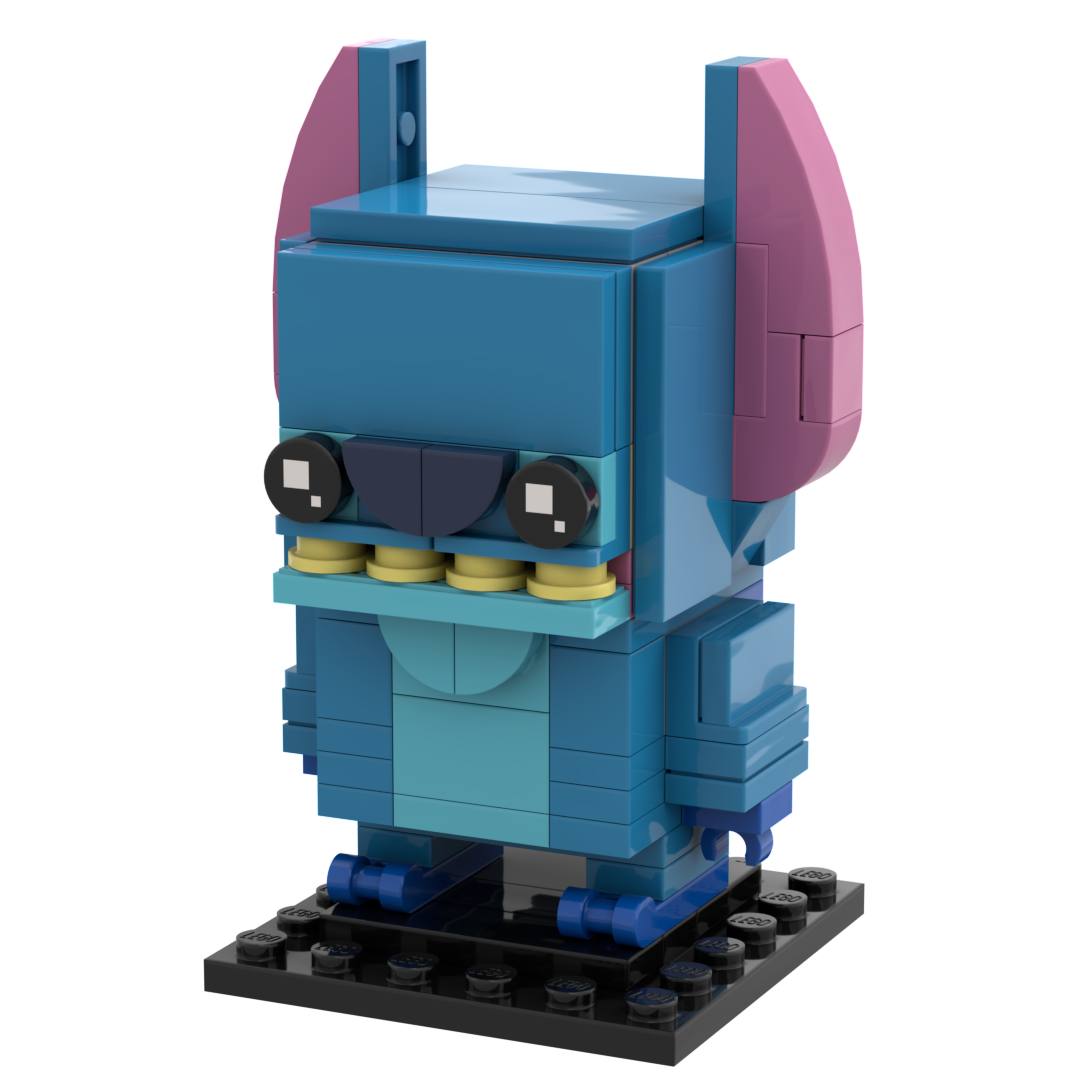 Stitchy B3 Customs BrickyHead Figure Set made w/ LEGO bricks