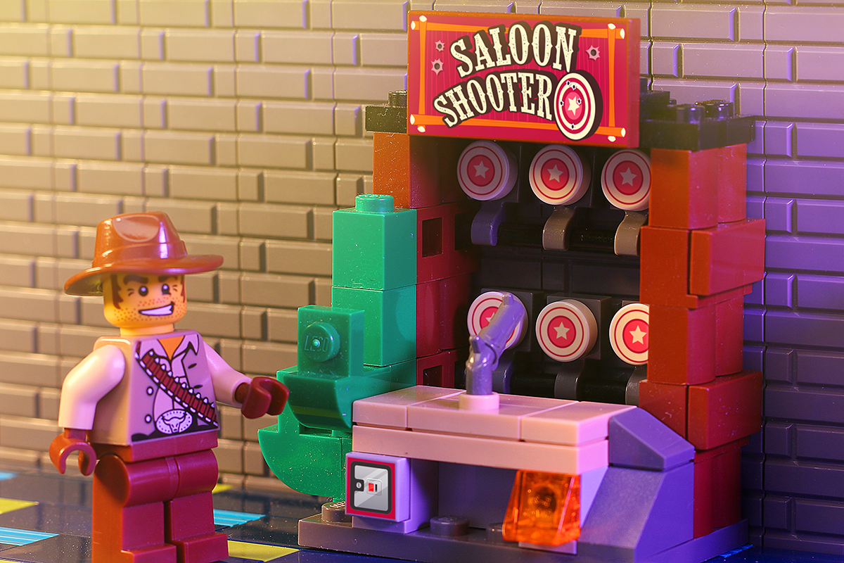 Saloon Shooter Arcade Game made using LEGO parts