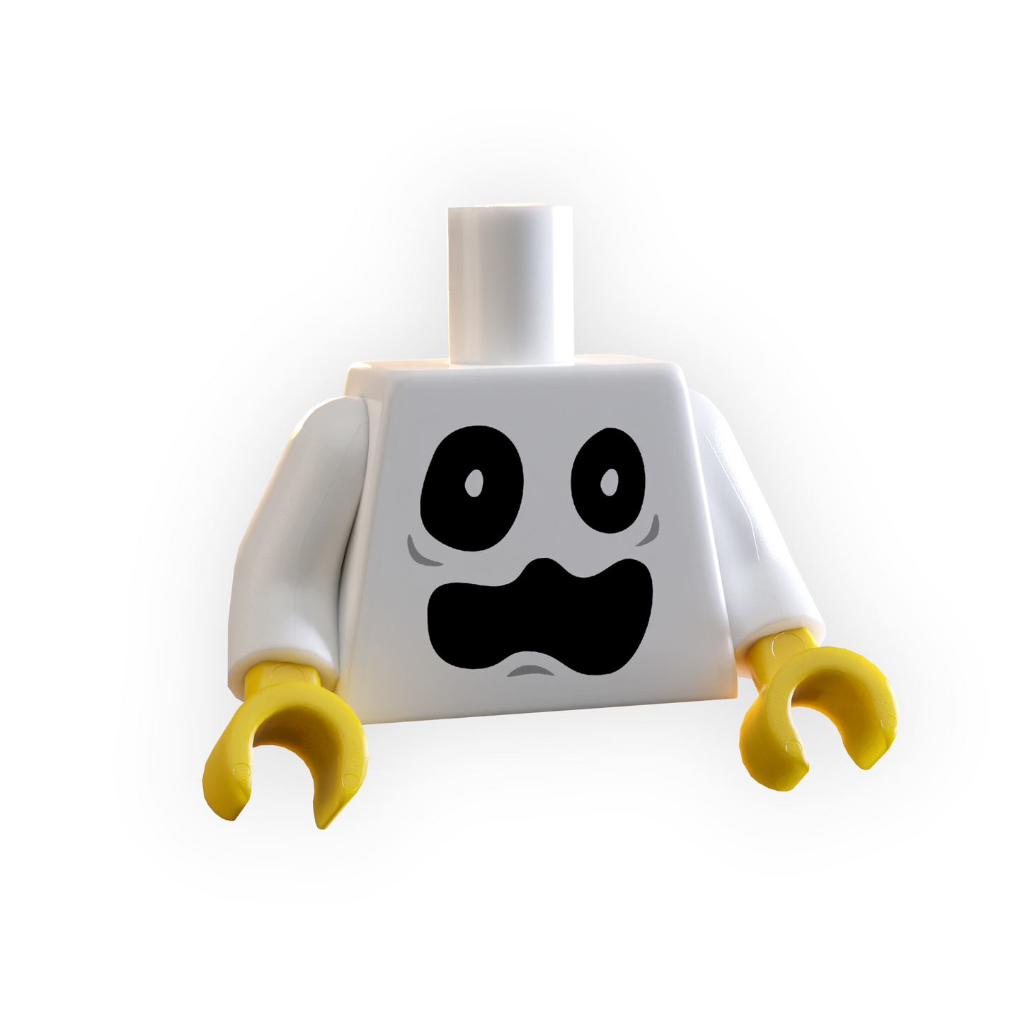 Halloween Ghost Face Minifig Torso