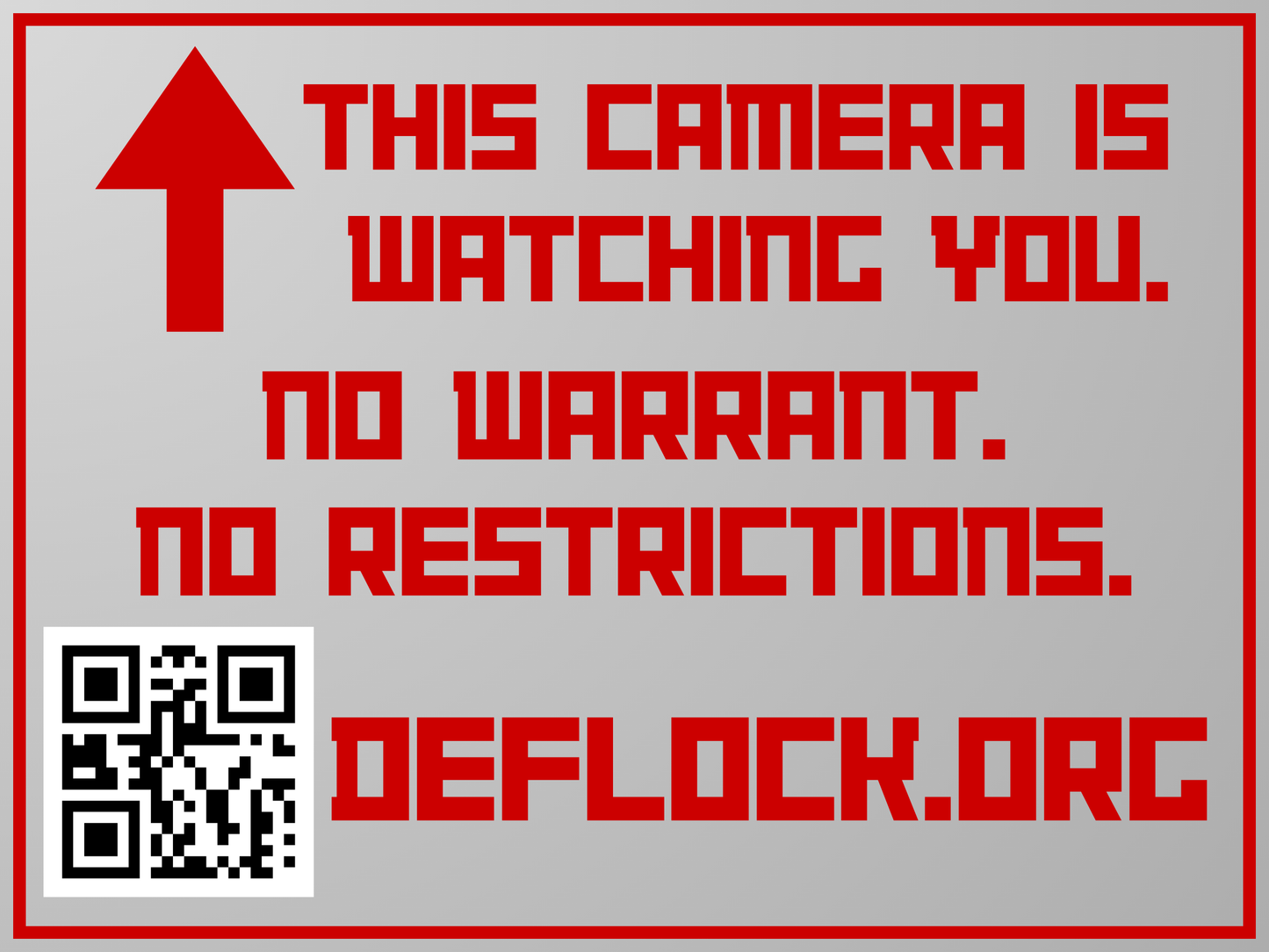 This Camera is Watching You - deflock.me Yard sign