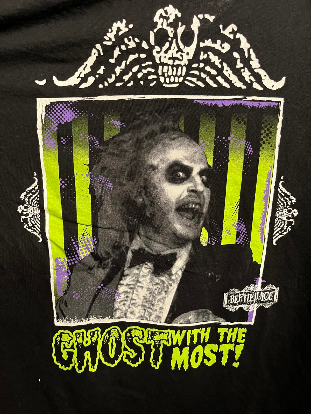 Beetlejuice Movie T-shirt - Ghost With the Most Keaton - L