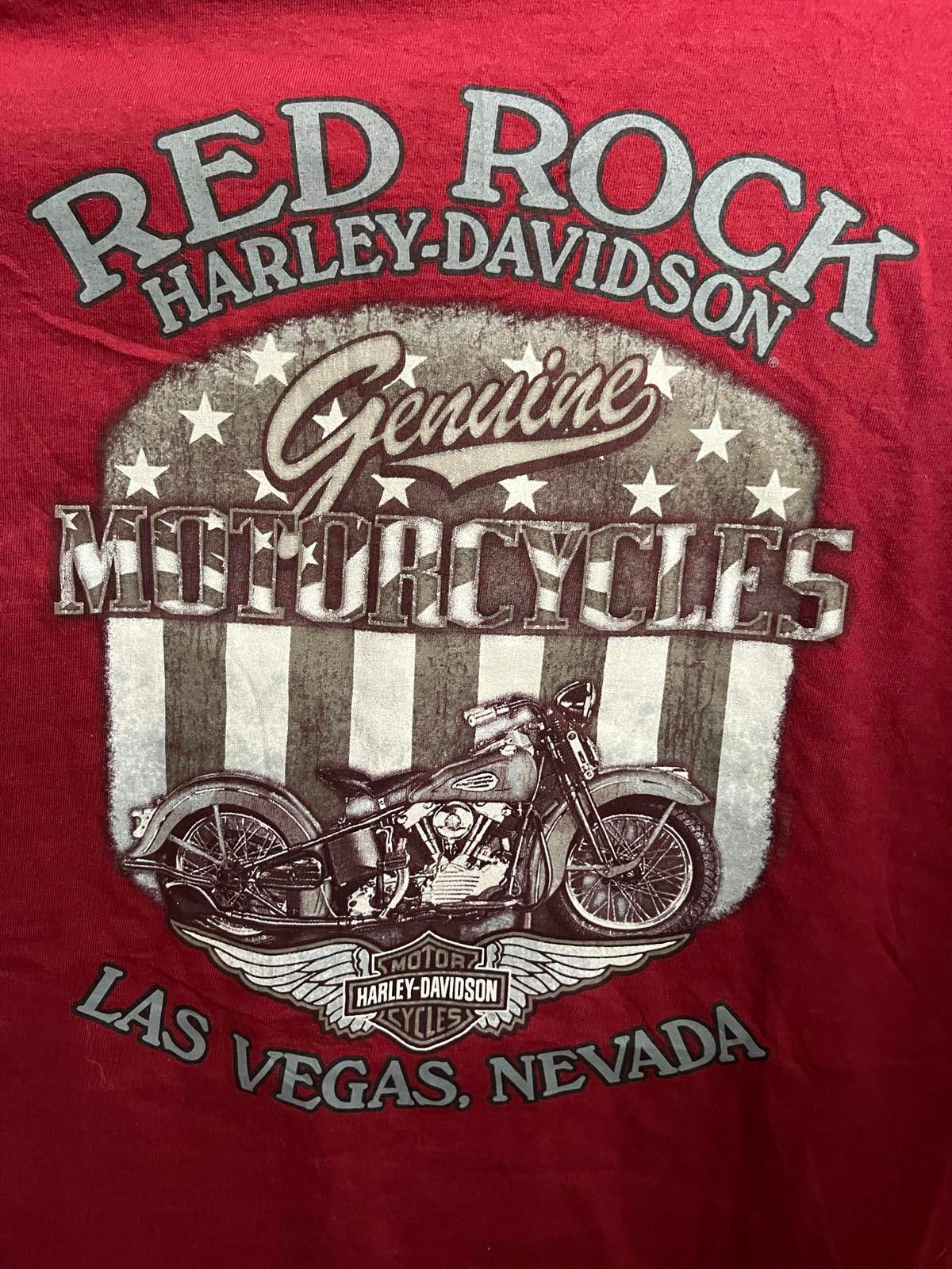 Las Vegas Harley Davidson T-shirt Red Rock Tee - L