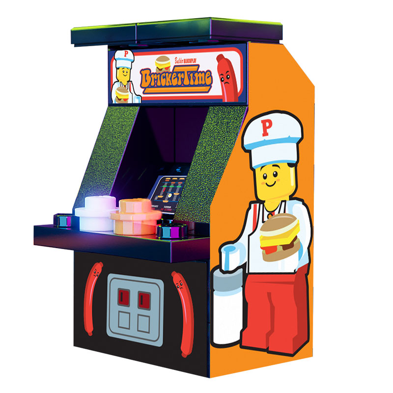 Bricker Time Arcade Machine made using LEGO parts