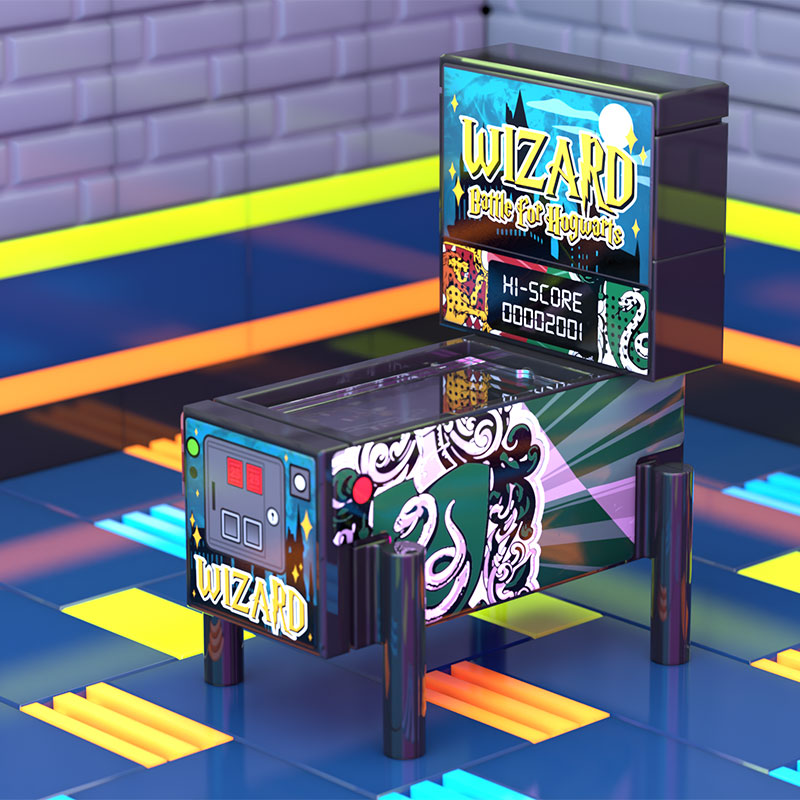 Harry Potter Pinball Arcade Machine Building Set made using LEGO parts