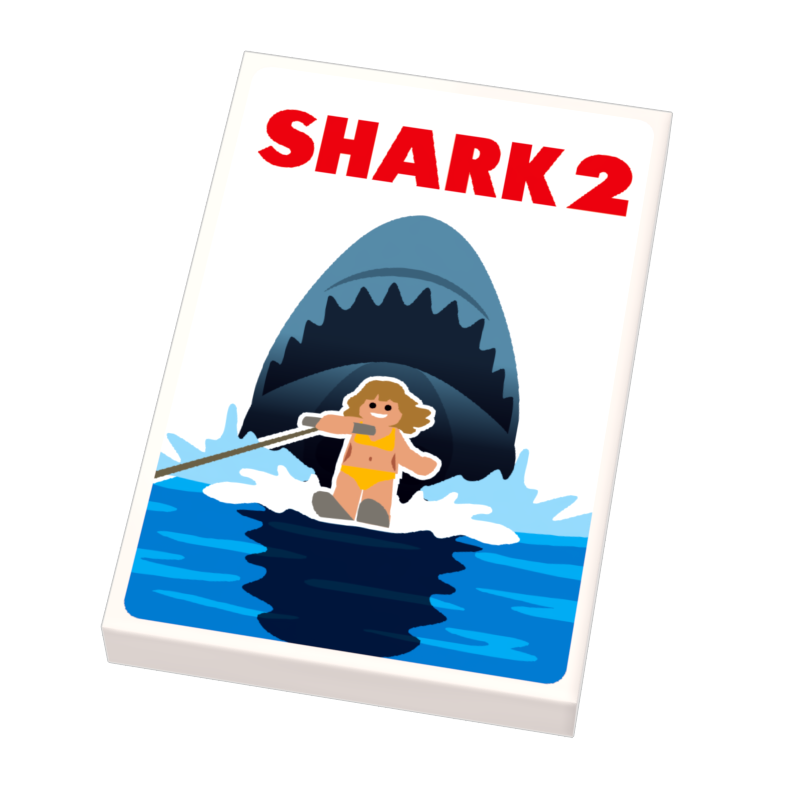 Shark 2 Movie Cover (2x3 Tile) - B3 Customs