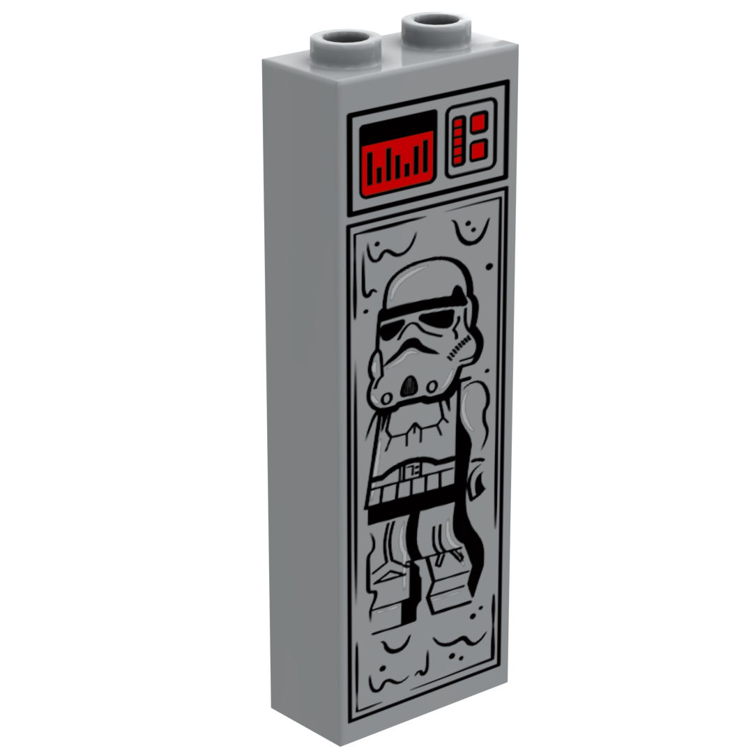Stormtrooper in Carbonite (1x2x5 Brick) made using LEGO part - B3 Customs