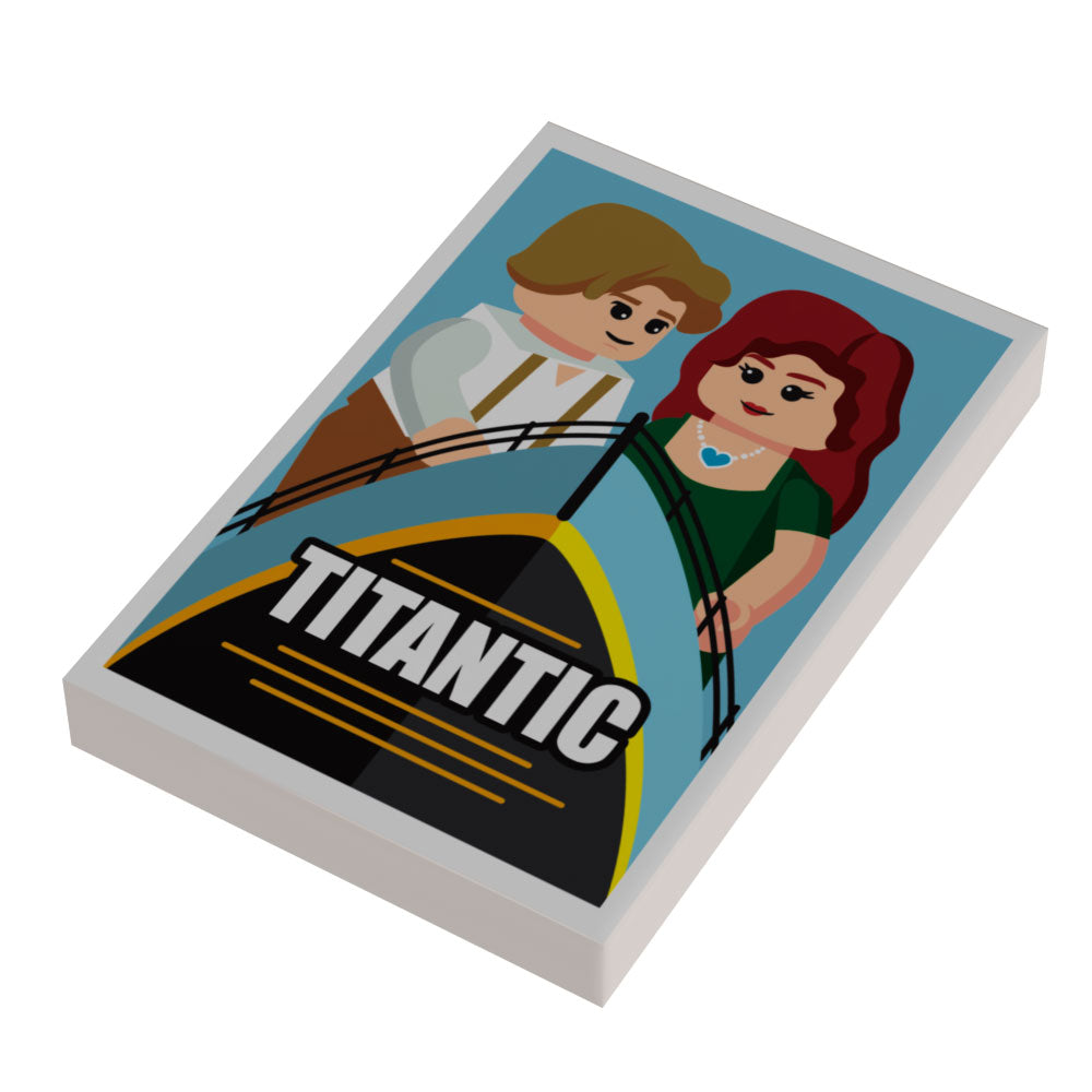 Titanic Movie Cover (2x3 Tile) made using LEGO parts - B3 Customs