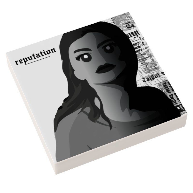 Taylor Bricks Reputation Music Album Cover (2x2 Tile)