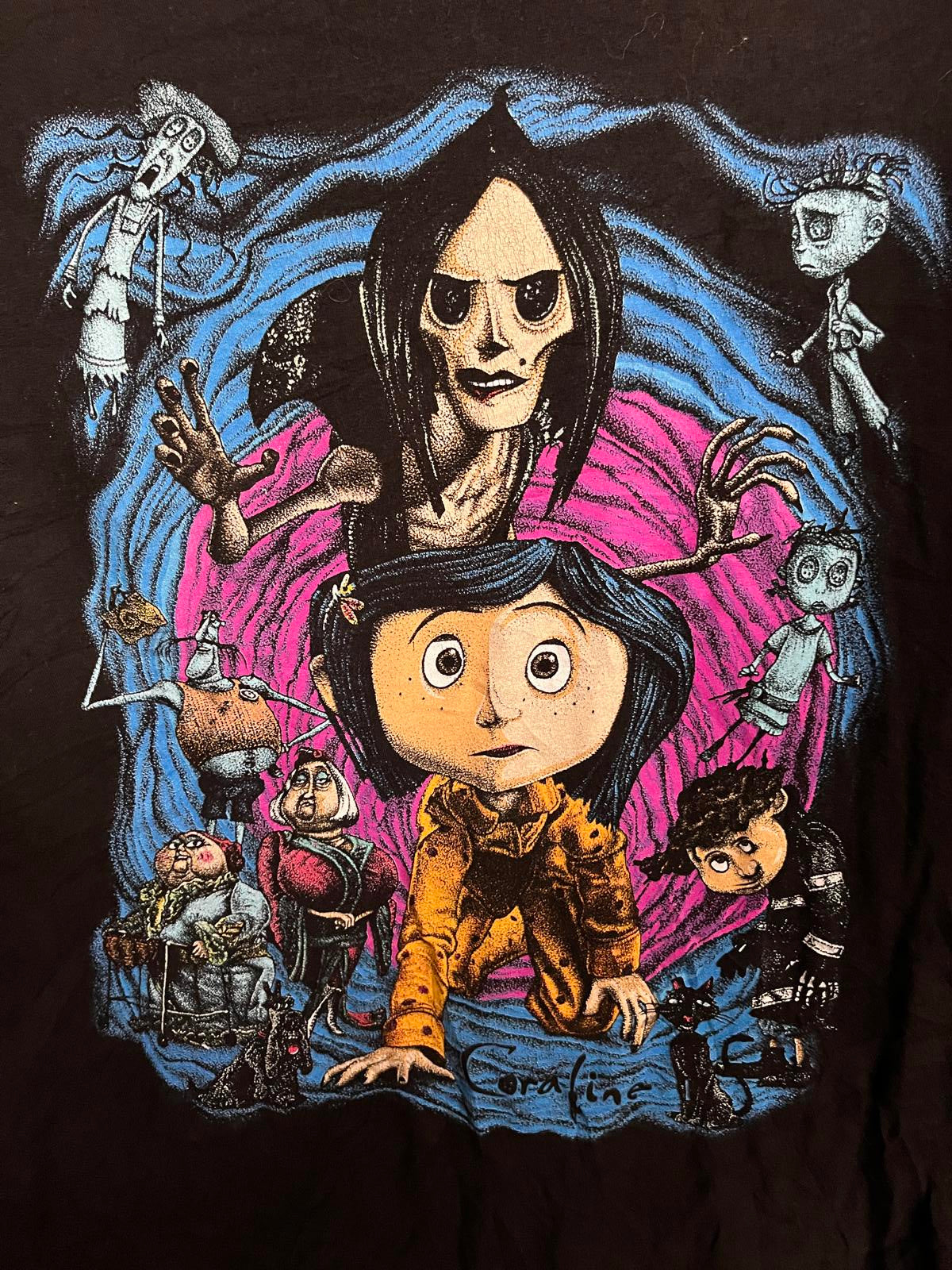 Coraline 2009 Movie x Laika T-shirt Neil Gaiman Tee - XL