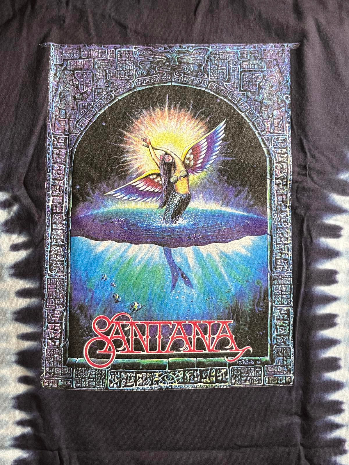 Vintage Santana Tie Dye Shirt - Let the Music T-Shirt - XL
