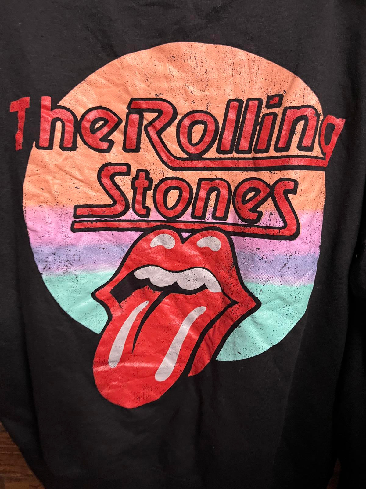 Rolling Stones Tongue Crew Neck Swetashirt Lightweight -M