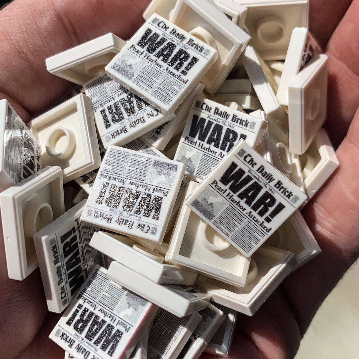 Pearl Harbor Attack WW2 Newspaper (2x2 Tile) made using LEGO part