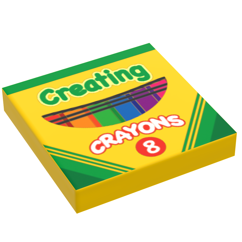 Creating Crayons Large Box (2x2 Tile) made using LEGO parts