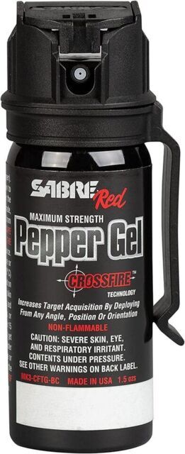 Sabre Crossfire Pepper Gel Strength with Belt Clip for Easy Deployment