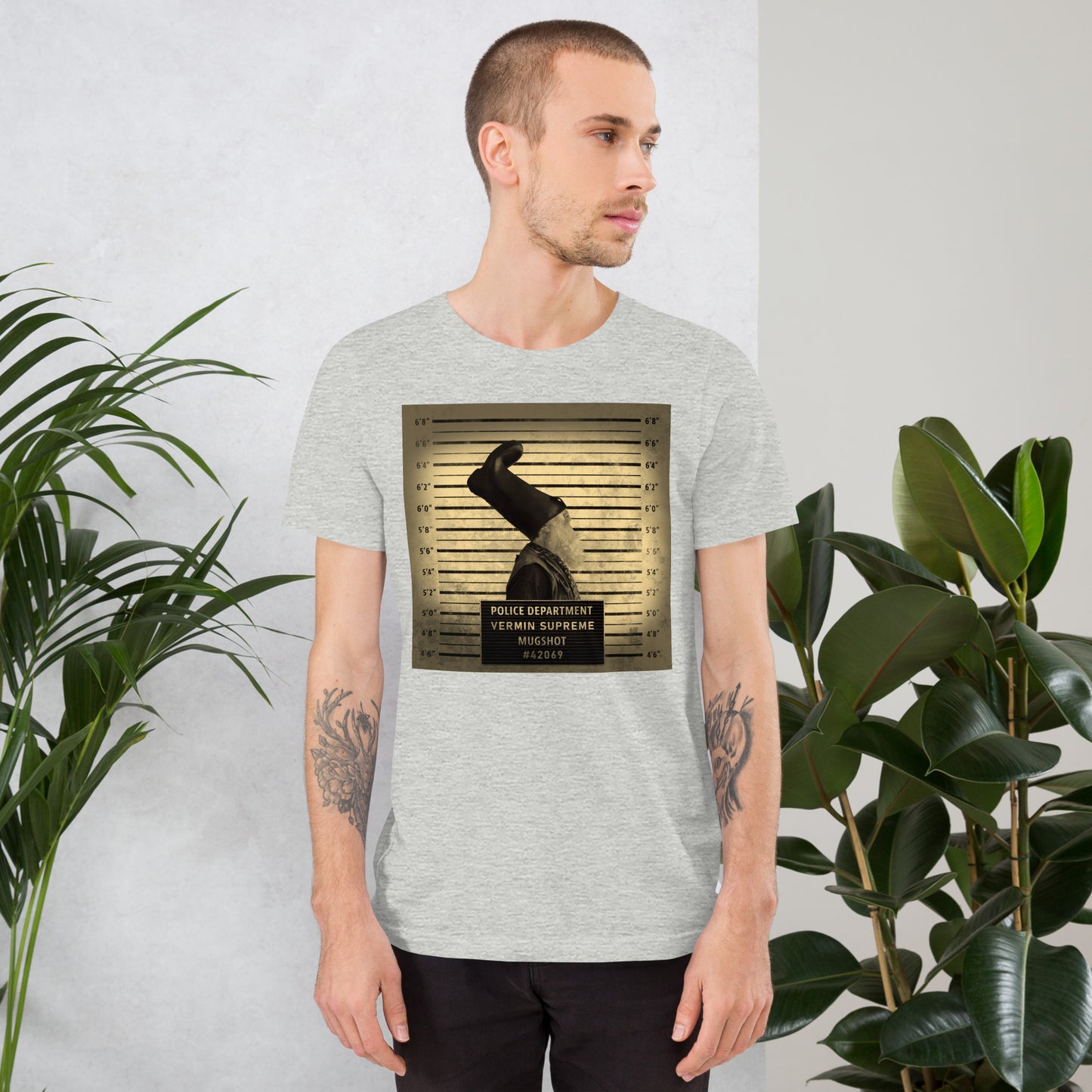 Vermin Supreme Mugshot Unisex t-shirt