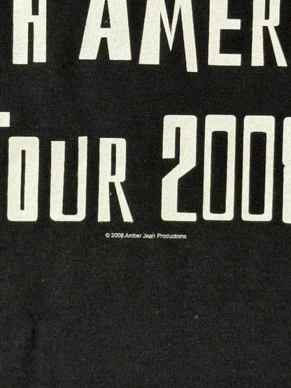 Neil Young T-shirt 2008 Tour North American Black Tee - L