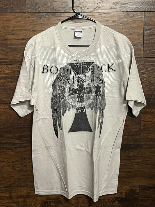 Boondock Saints Movie Merch - Celtic Cross / Angel Wings - L
