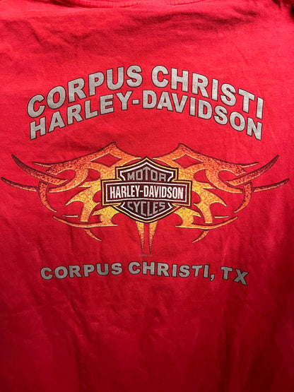 Y2K Harley Davidson T-shirt Corpus Christi Texas Y2K Tee -L