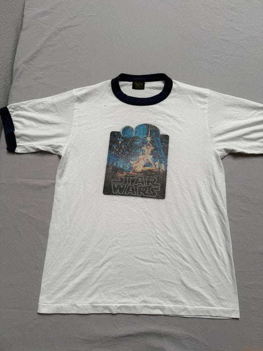 VTG Star Wars Movie T-shirt Poster Changes Tag Ringer L