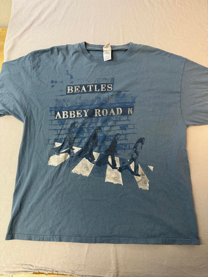 VTG The Beatles Abbey Road T-shirt 2005 Metallic Tee 2XL