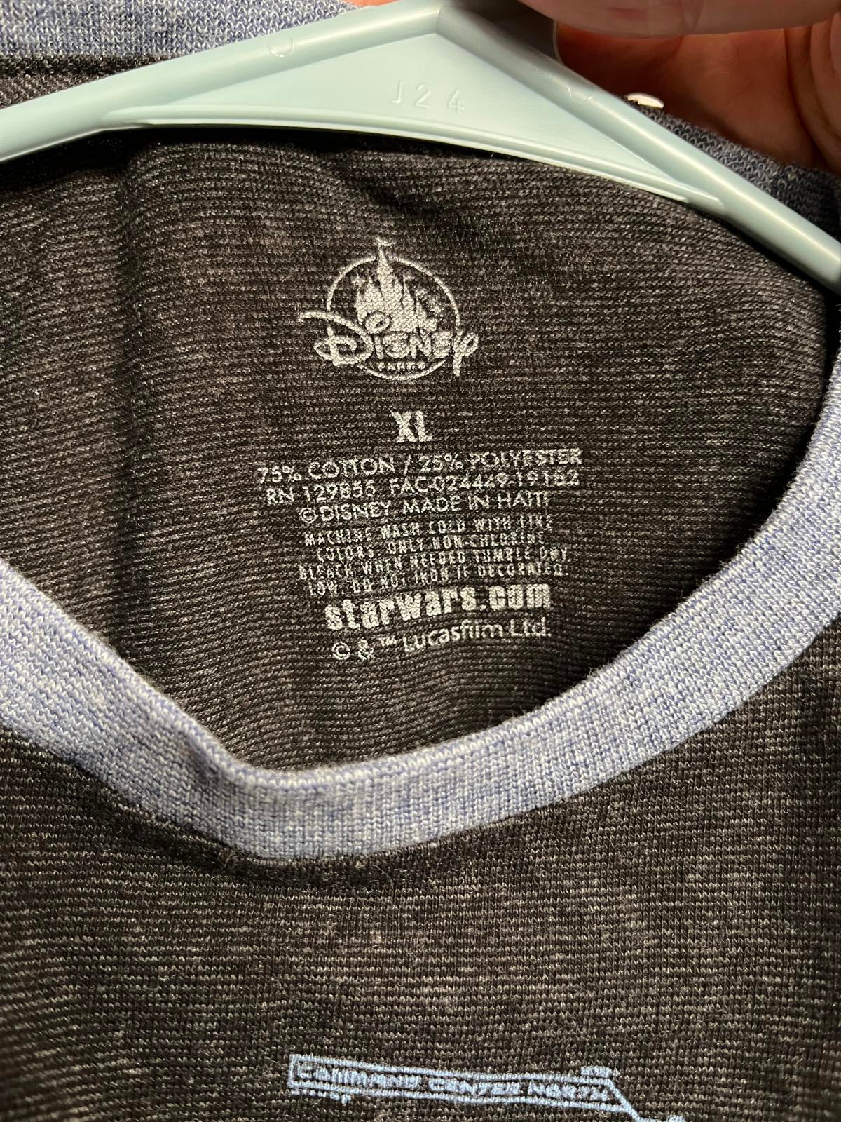 Star Wars Blue Print T-shirt Disney Parks Exlcusive Ringer