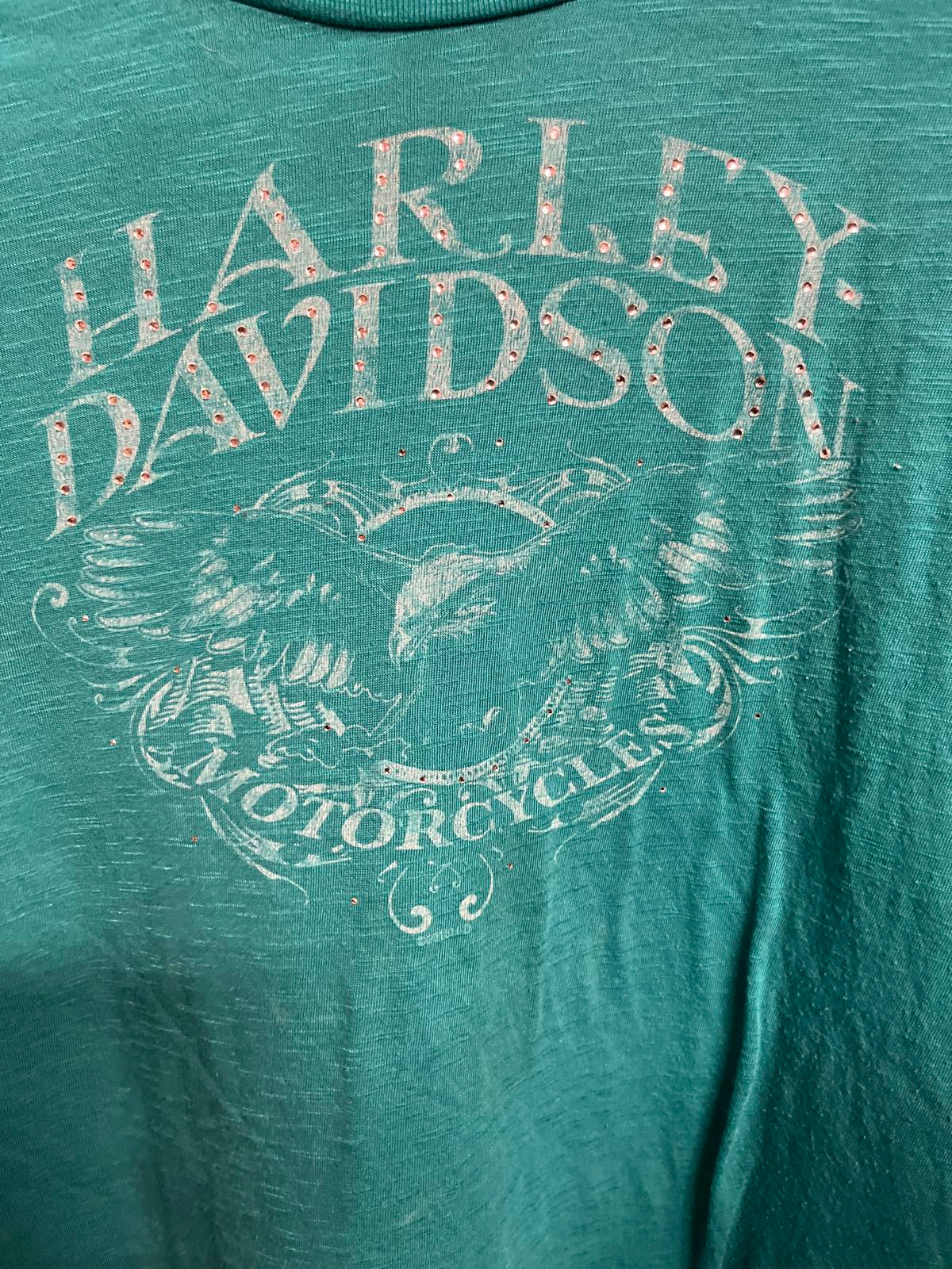 Womens Harley Davidson Rhinestone Nassau Bahamas XXL