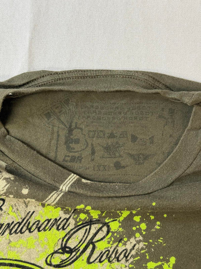 Y2K Cardboard Robot Movie T-shirt Mason Brown Tee - XXL