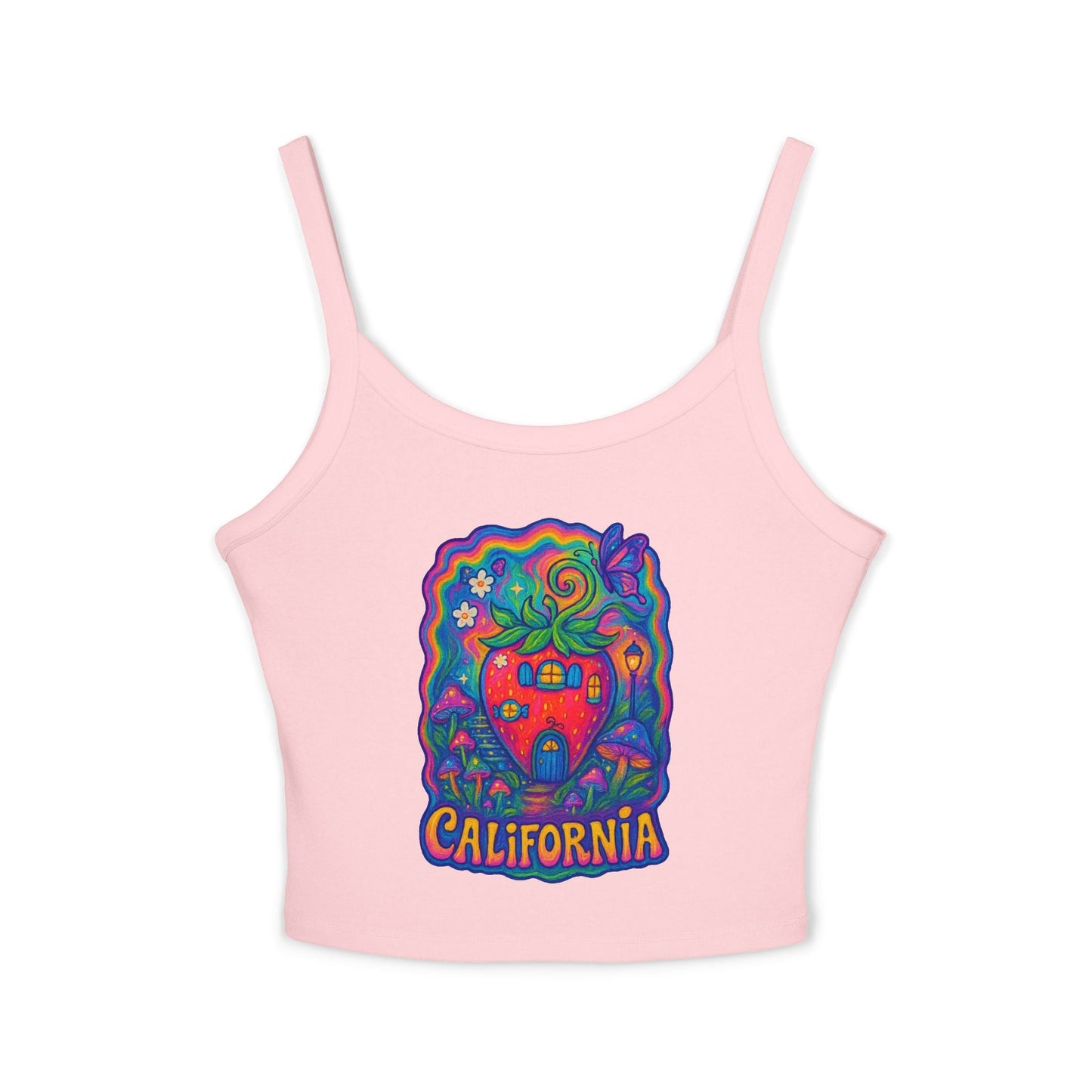 California Strawberry Cottage Tank