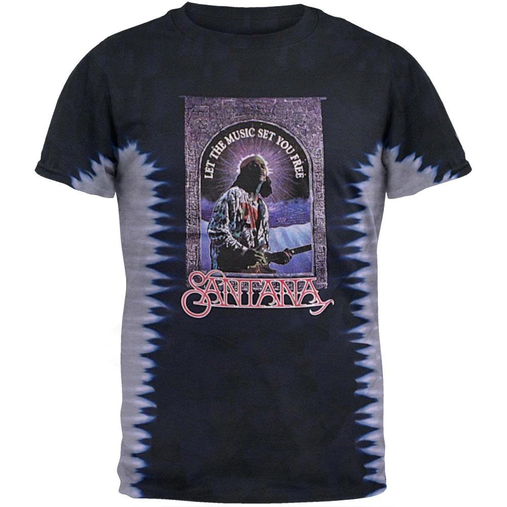 Vintage Santana Tie Dye Shirt  - Let the Music T-Shirt - XL