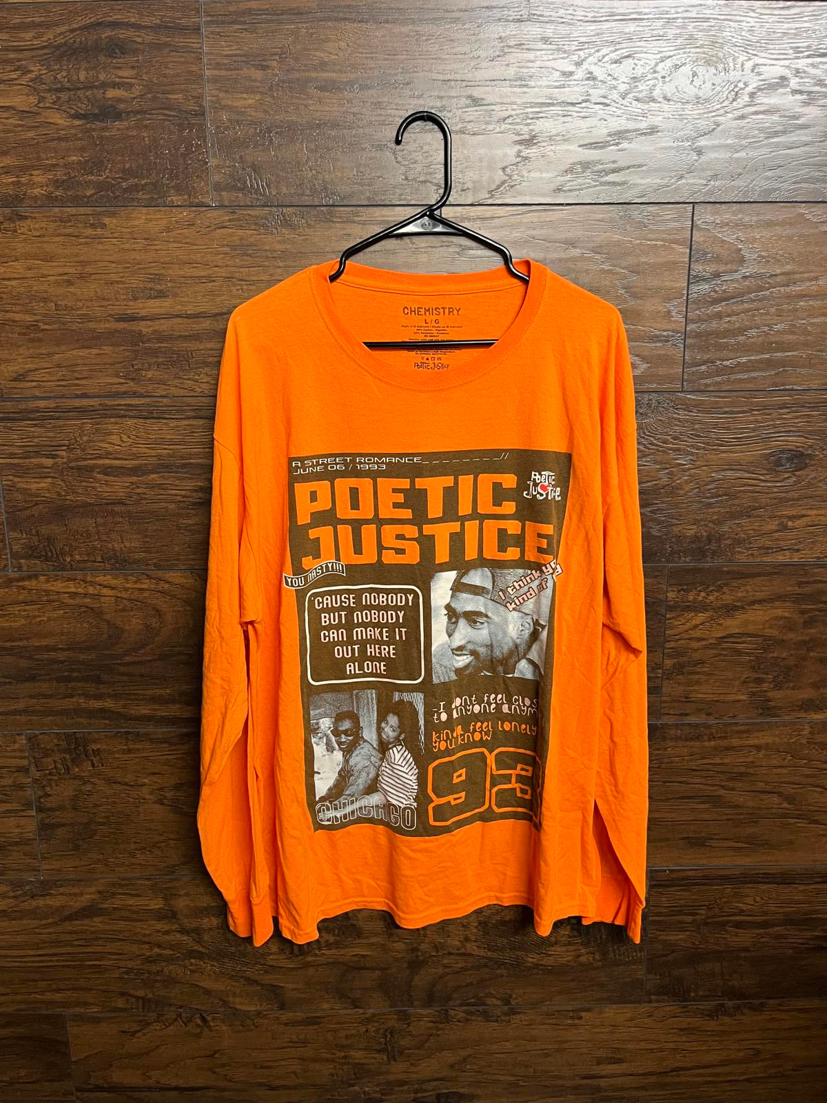 Poetic Justice Movie x 2pac Long Sleeve Tee Tupac - L