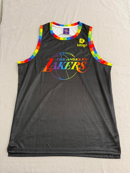 Gay Pride Los Angeles NBA Lakers Basketball Jersey #1 - XL
