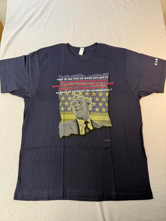 CSNY Band T-shirt George W Bush Quote Tee - L
