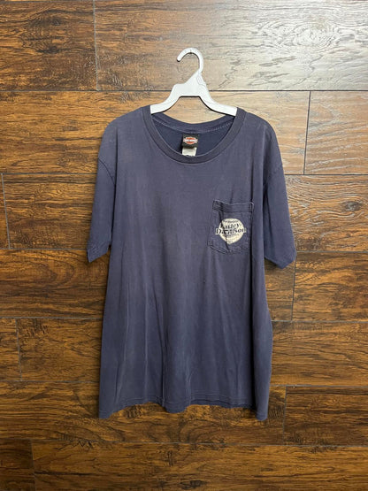 Faded Harley Davidson Pocket Tee Aces Fire Dice - XL