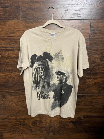 Promo Lone Ranger Movie T-shirt - 2013 Johnny Depp Armie -M