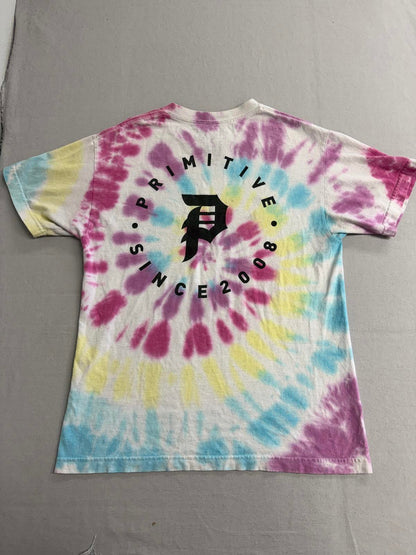 Primitive Skateboard Tee - Primitive Tie Dye Tee - M