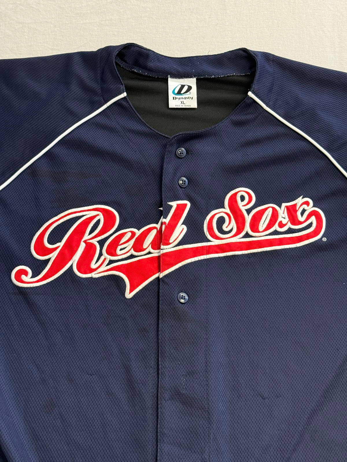 VTG Red Sox Jersey Navy Blue Dynasty 90s XL
