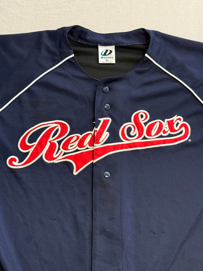 VTG Red Sox Jersey Navy Blue Dynasty 90s XL