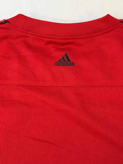 Adidas Soccer Jersey Red Thin 3 Stripes Center Hit XL