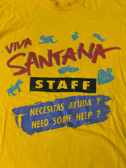VTG Viva Santana Tour T-shirt Staff Single Stitch Tee XL