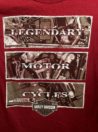 Las Vegas Harley Davidson T-shirt Red Rock Tee - L