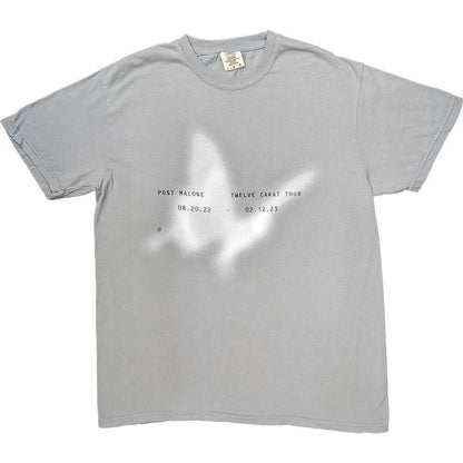 Post Malone Tour Mens T-shirt- Twelve Carat Tour 2022/2023 Butterfly Post Malone
